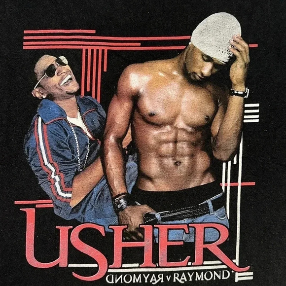 2010-2011 USHER “OMG Tour” Trey Songz concert merch short sleeve tshirt Unisex - Picture 1 of 5